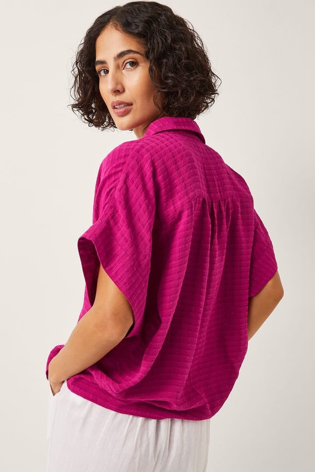 Monsoon Monsoon Women's Paige Slouchy Shirt Pink - 2