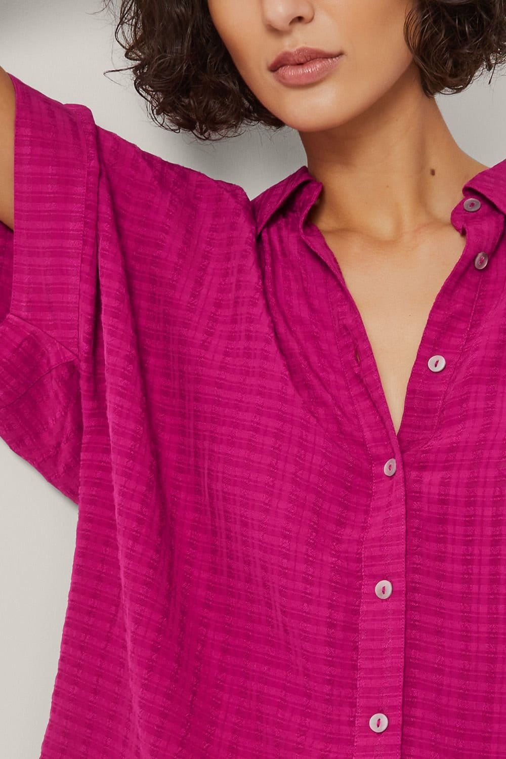 Monsoon Monsoon Women's Paige Slouchy Shirt Pink - 4