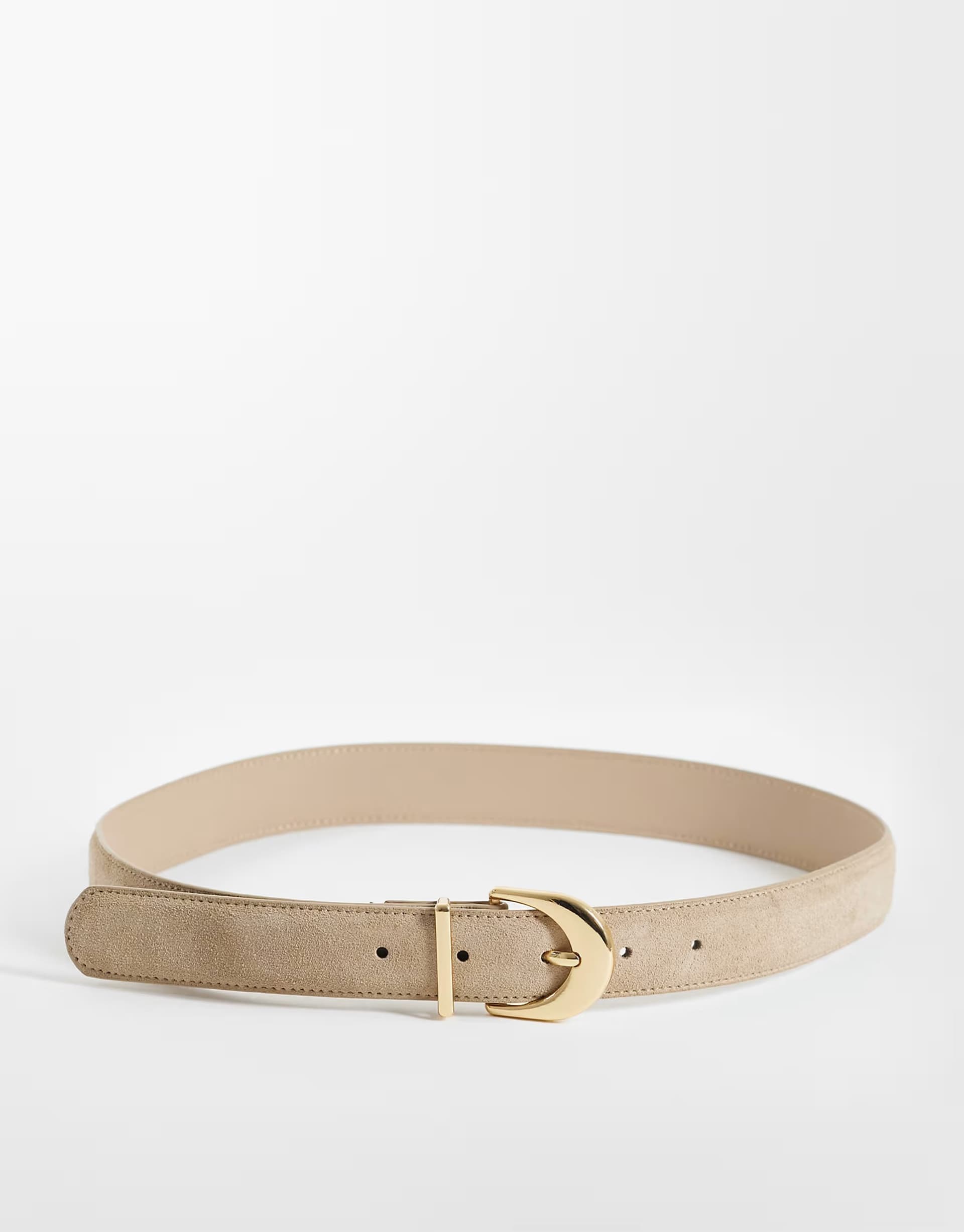 ASOS ASOS Cream Suede Leather Belt
