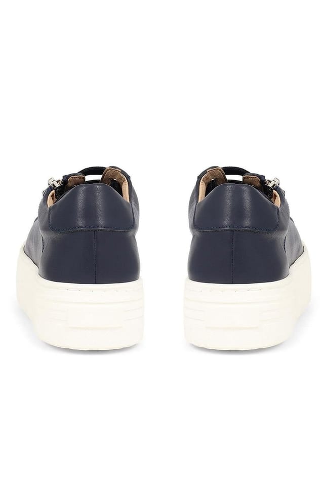 Jones Bootmaker Jones Bootmaker Women's Amaliada Leather Platform Trainers in Navy - 3