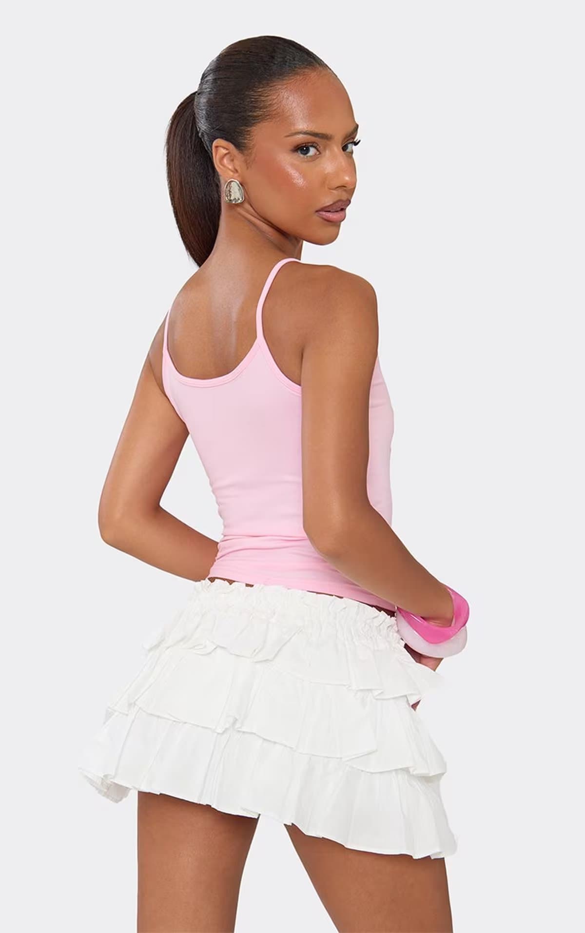 EGO EGO Pink Scoop Neck Strappy Football Vest, Women's Size UK S