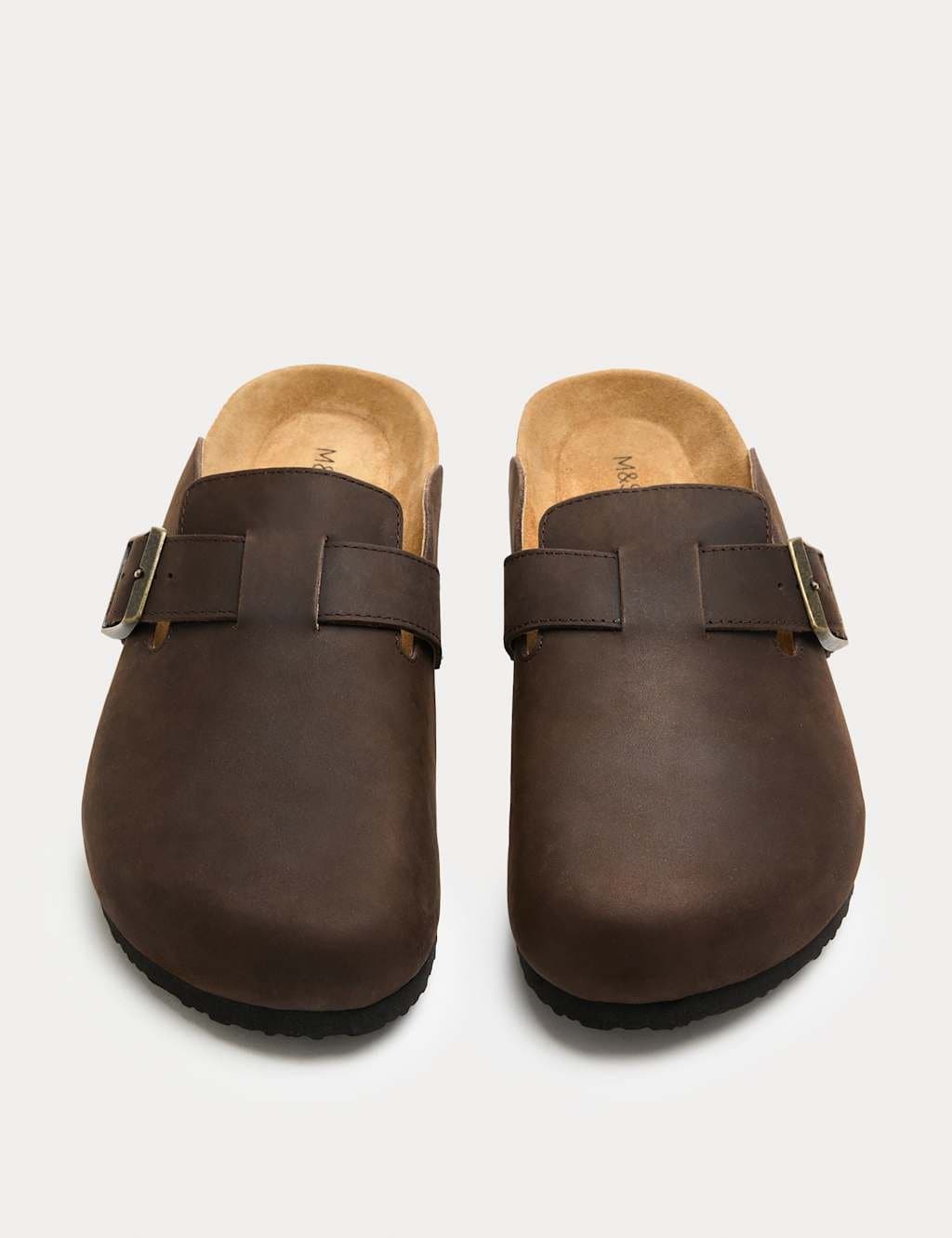 Marks & Spencer M&S Chocolate Suede Leather Slip-On Mules