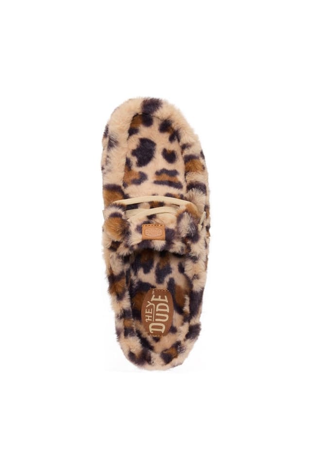 Hey Dude HEY DUDE Women's Wendy Slipper Leo Fur Tan/Multi in Brown - 2