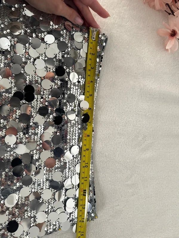 New Look New Look women silver skirt sequins summer/festival skirt size UK10