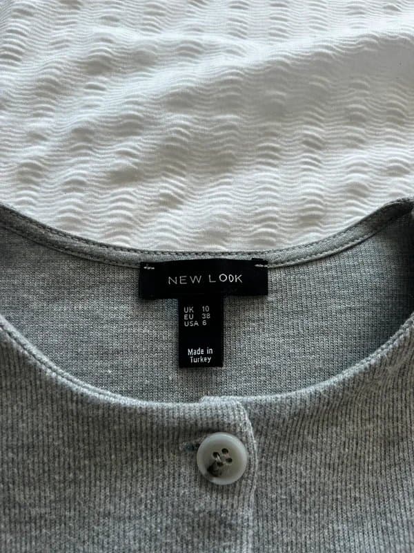 New Look New Look Grey Button Waistcoat Top