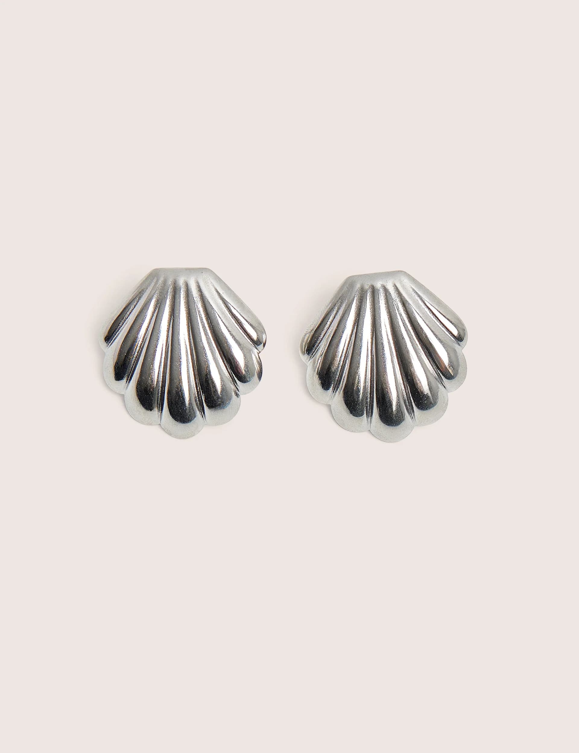 Public Desire Public Desire UK Silver Shell Detail Earrings