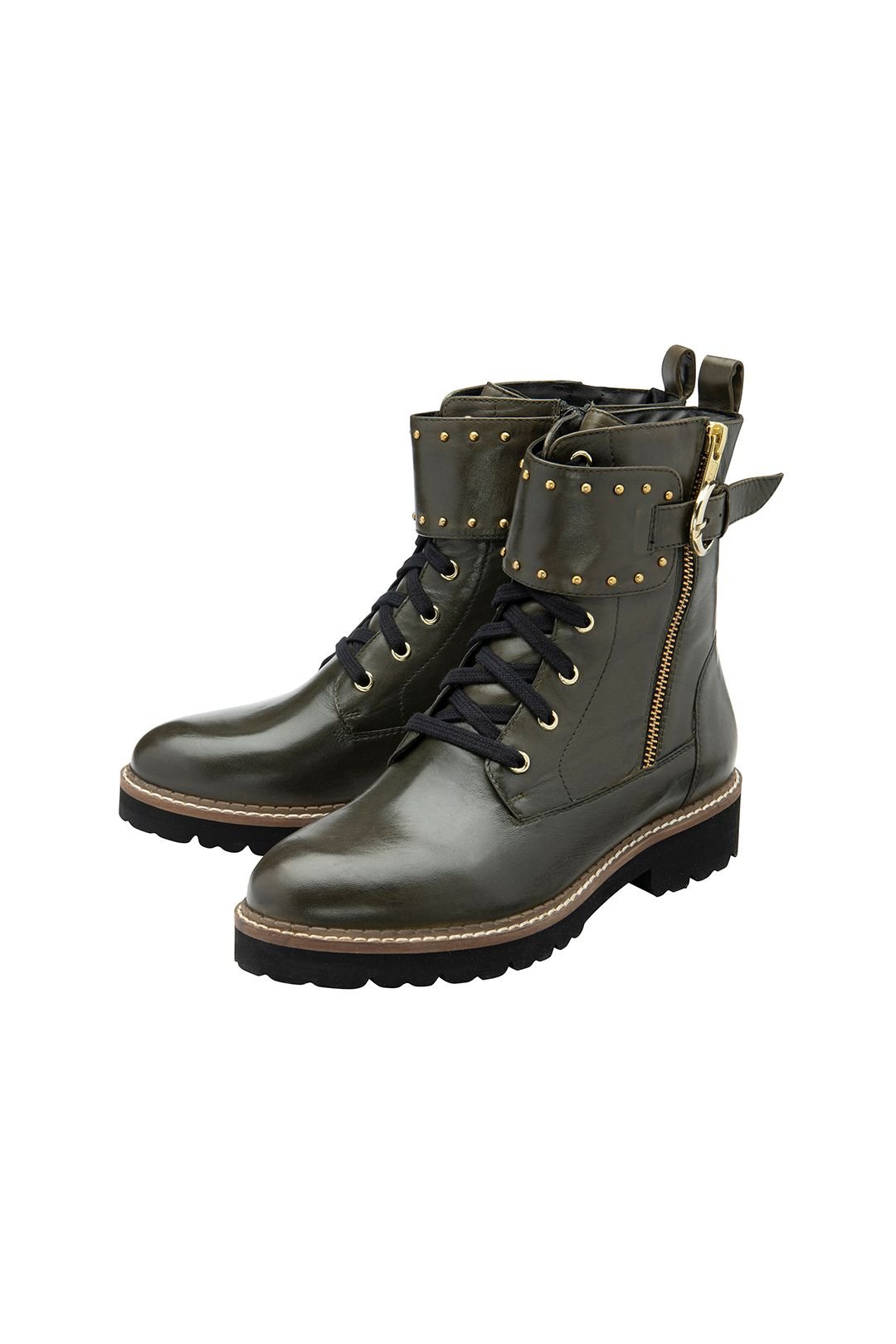 Lotus Lotus Women's 'Foster' Leather Ankle Boots in Khaki - 2