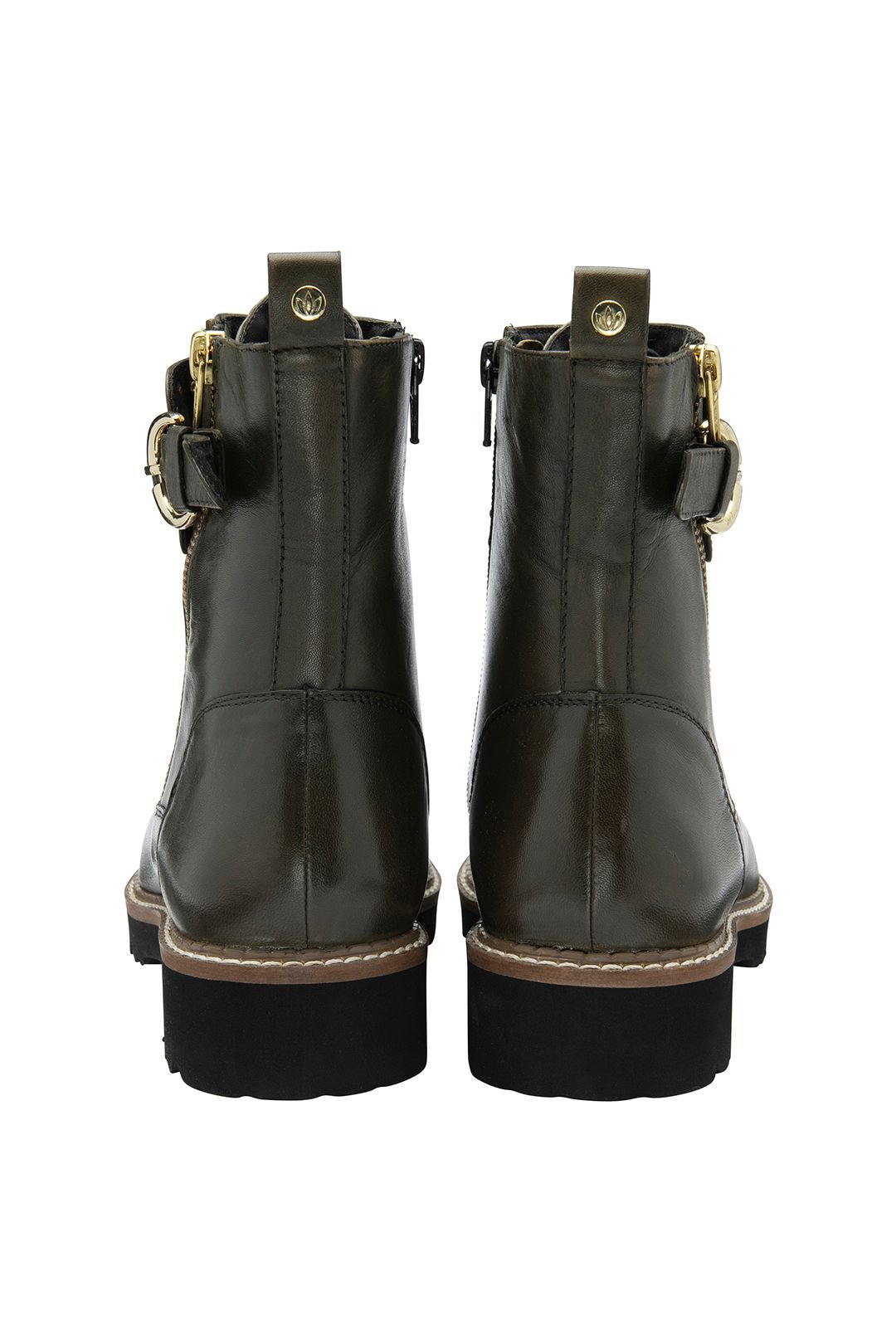 Lotus Lotus Women's 'Foster' Leather Ankle Boots in Khaki - 3