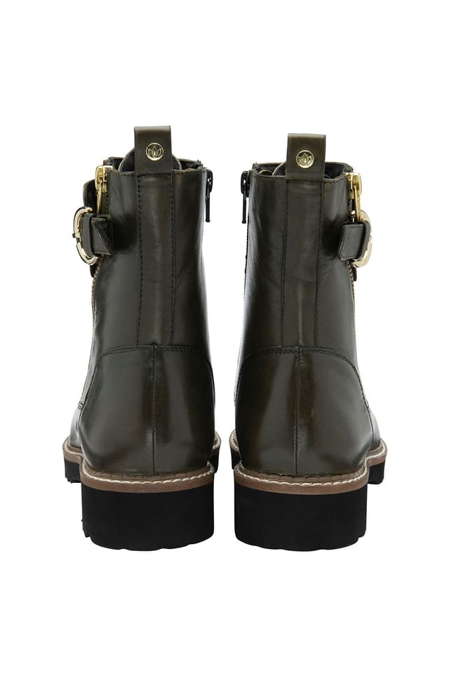 Lotus Lotus Women's 'Foster' Leather Ankle Boots in Khaki - 3
