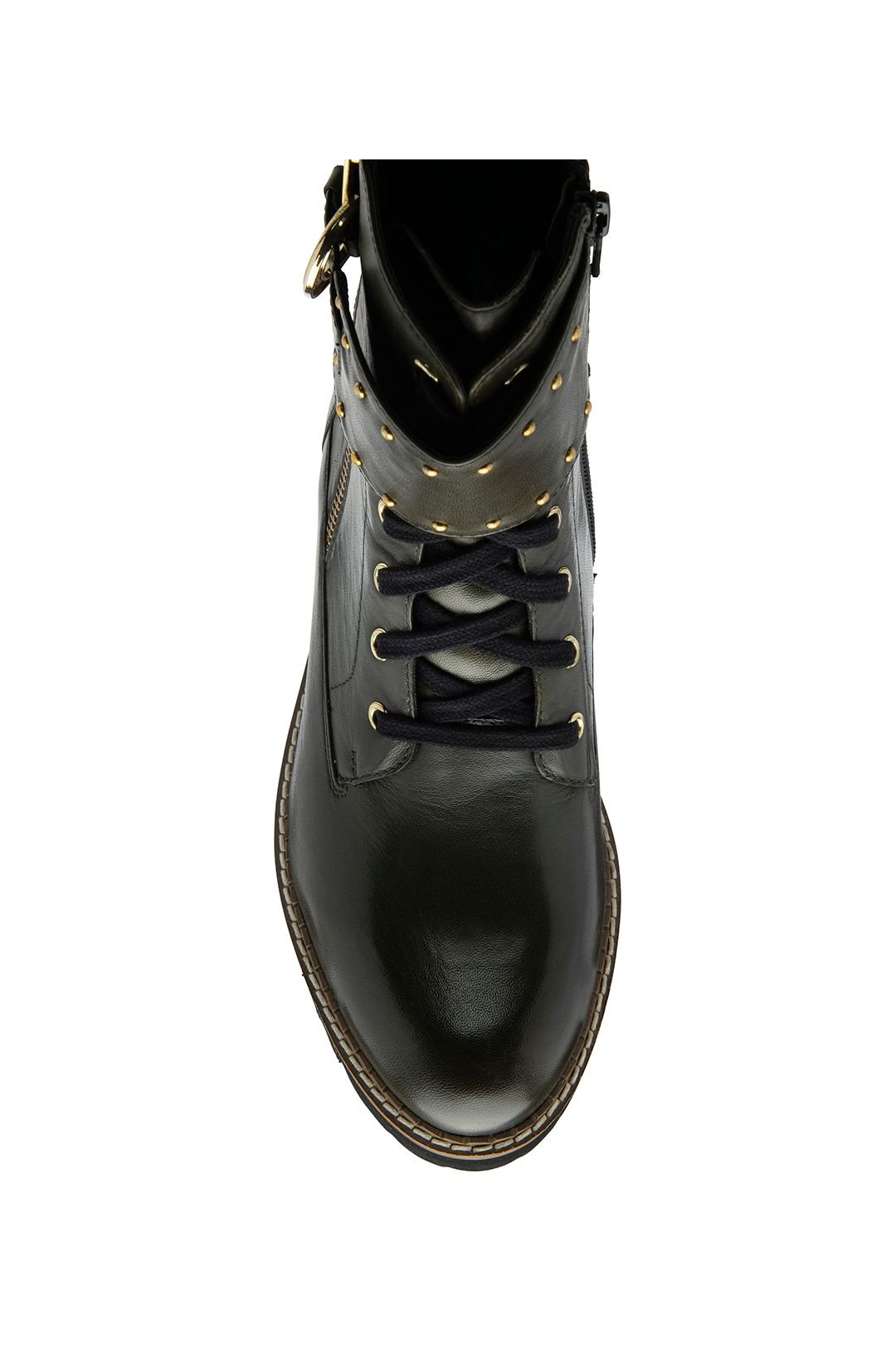 Lotus Lotus Women's 'Foster' Leather Ankle Boots in Khaki - 4