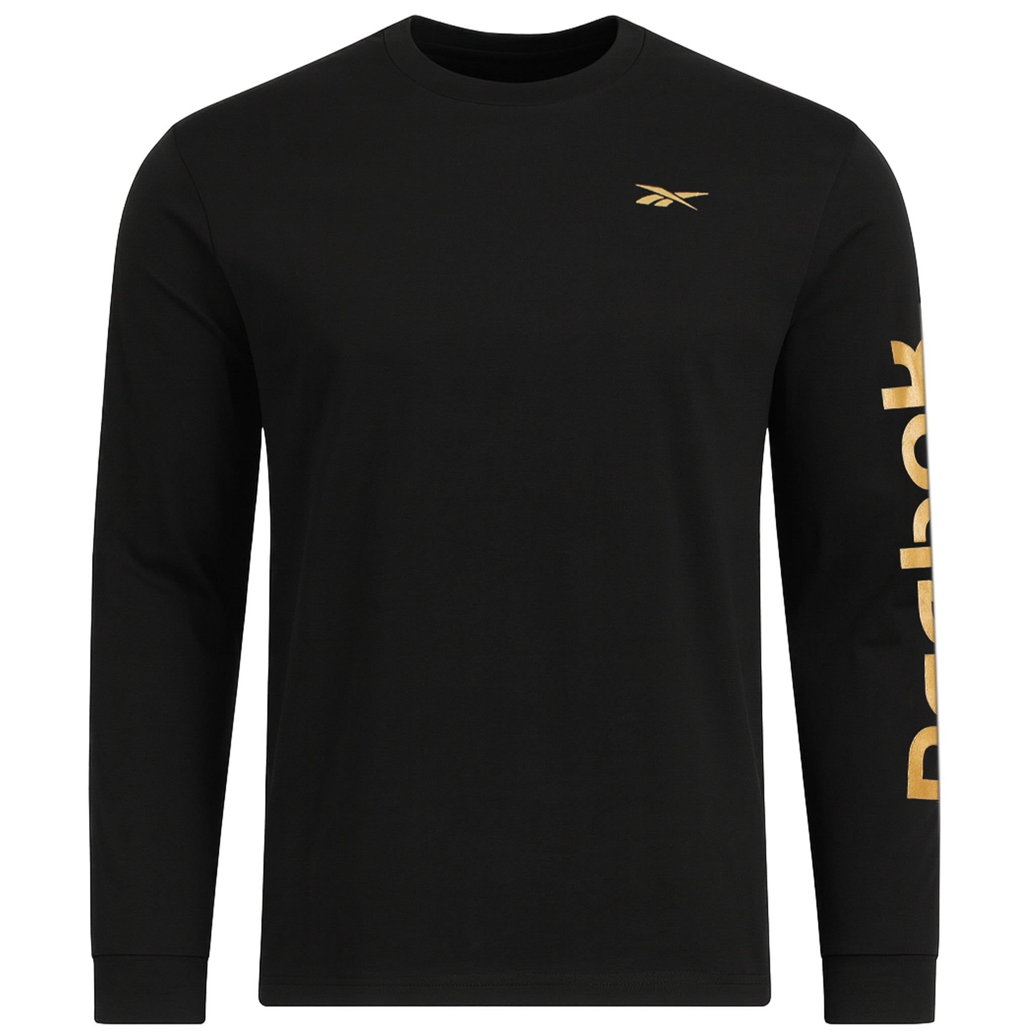 Reebok Reebok Men's Shine Black Long Sleeve Top - 1