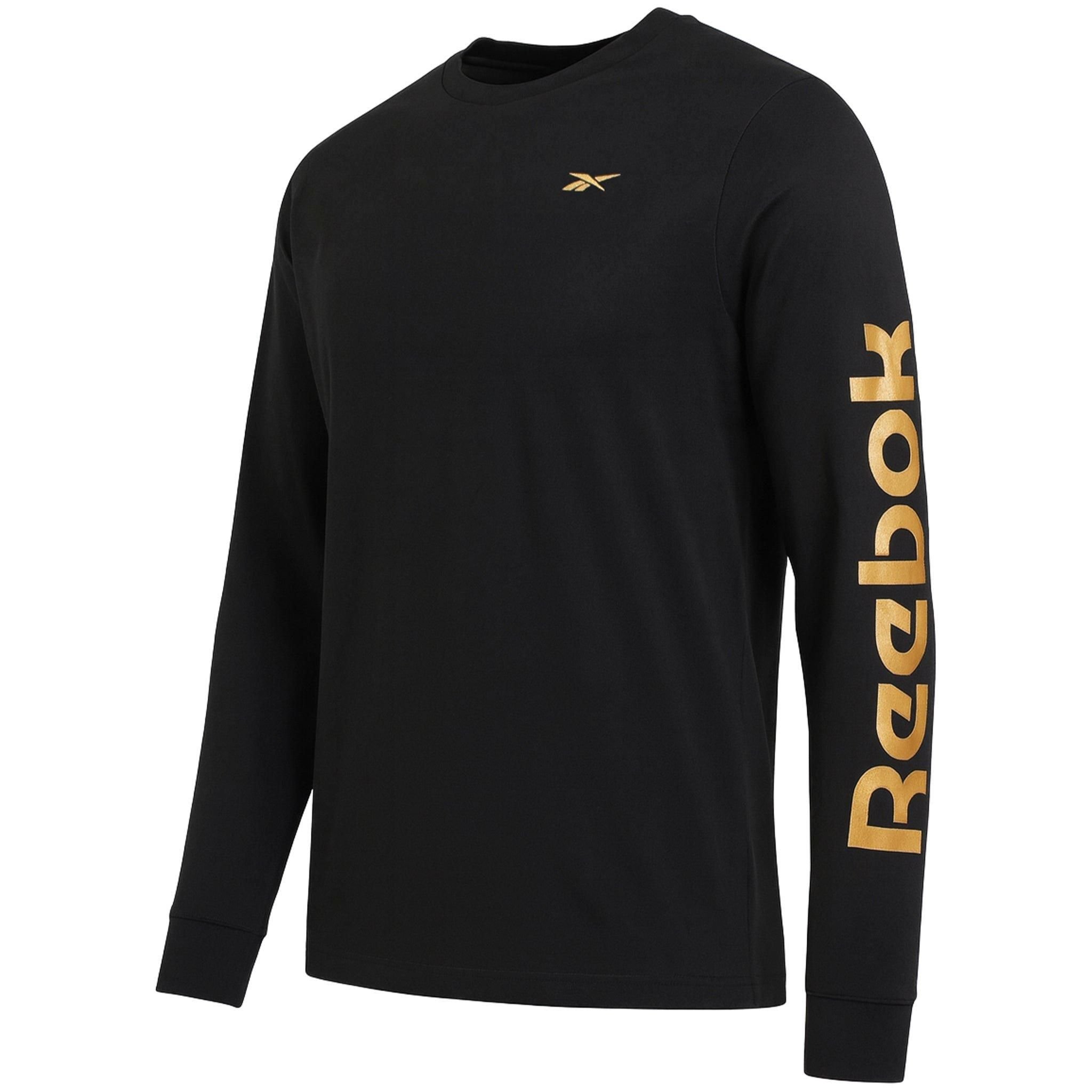 Reebok Reebok Men's Shine Black Long Sleeve Top - 2