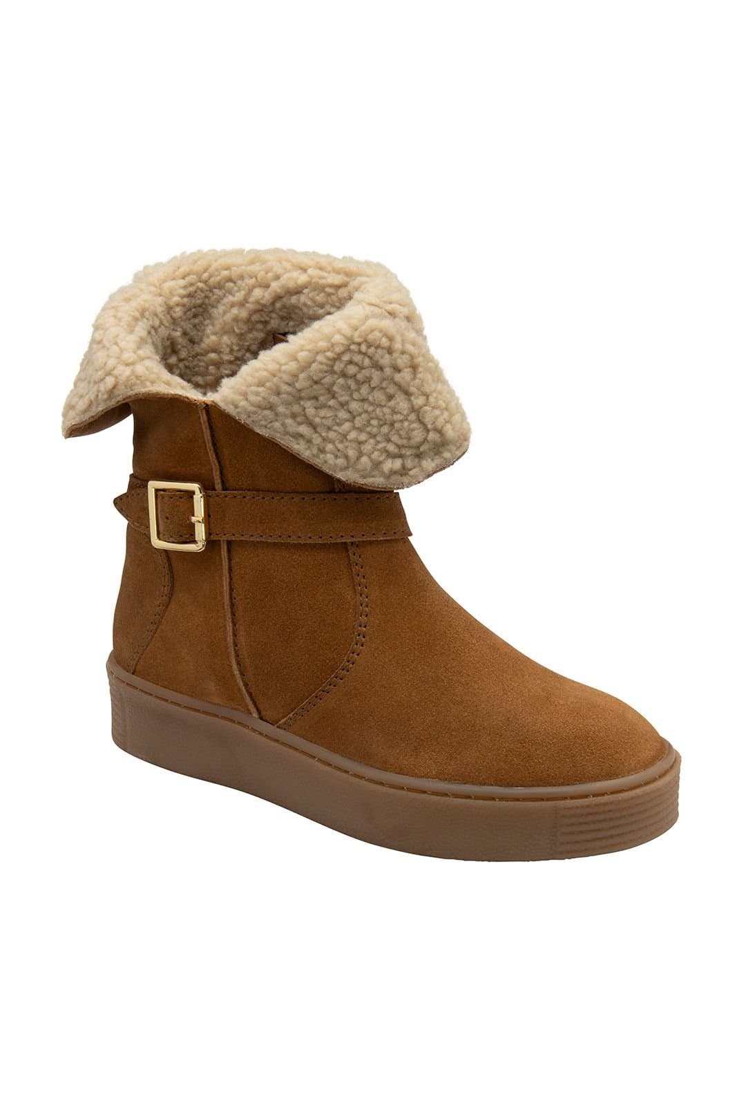 Ravel Ravel Women's 'Burley' Suede Flat Ankle Boots in Tan