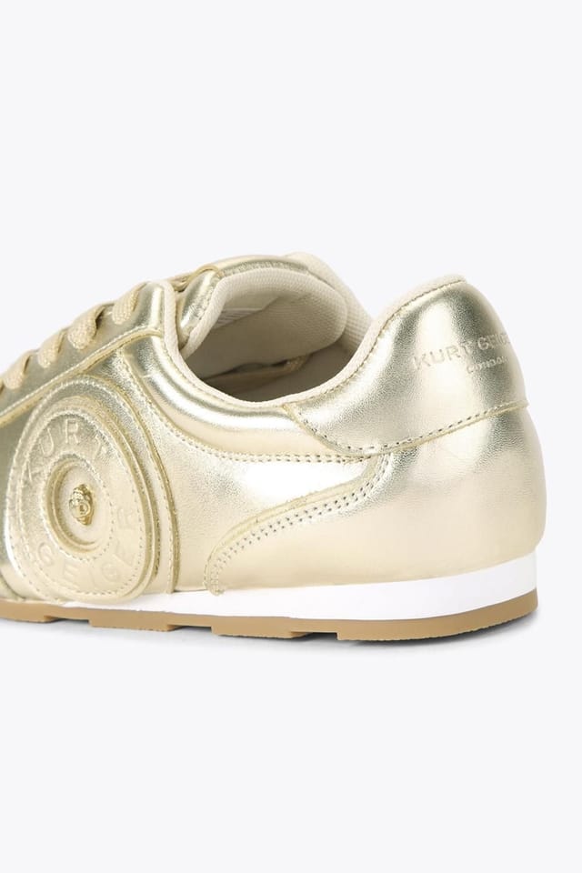 Kurt Geiger London Kurt Geiger London Women's 'Bromley Slimline Sneaker' Leather Trainers in Gold - 3