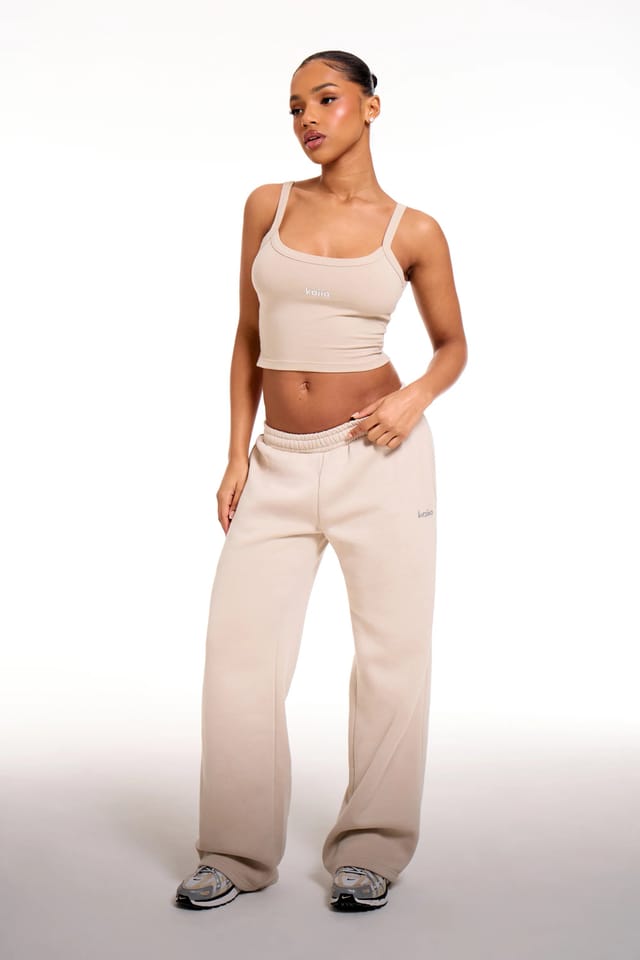 Kaiia Kaiia Chrome Logo Cami Top Ash Taupe - 3