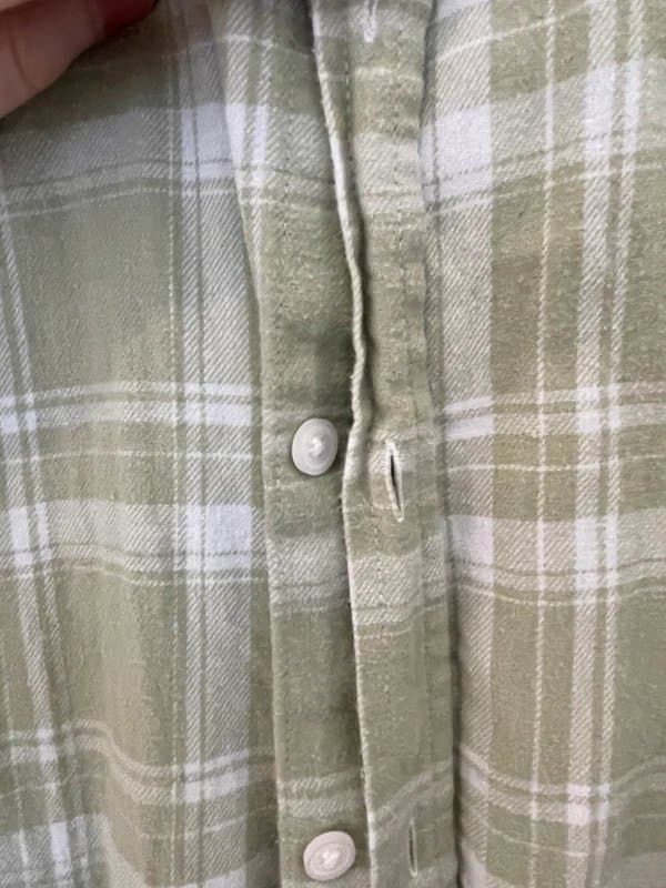 ASOS Design Green & White Plaid Shirt