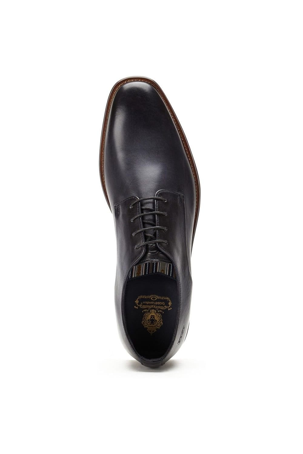 Base London Base London Men's Marley Plain Toe Derby Shoe in Navy - 4