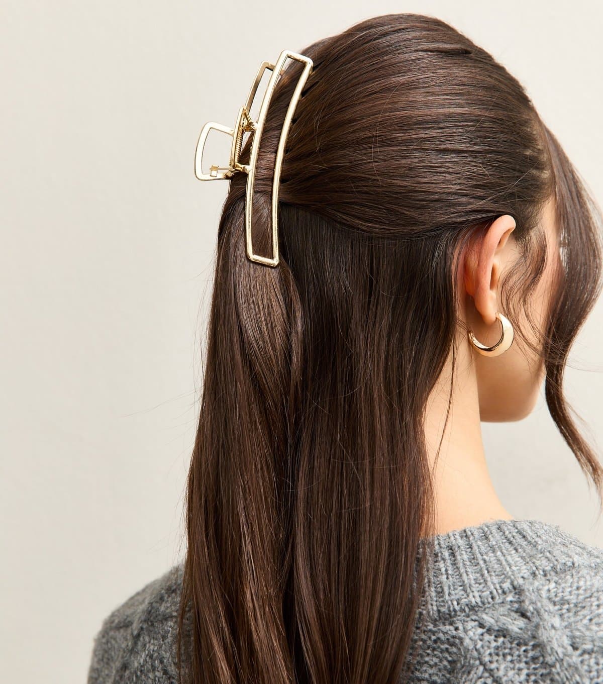 New Look Gold Tone Rectangular Hair Claw Clip New Look