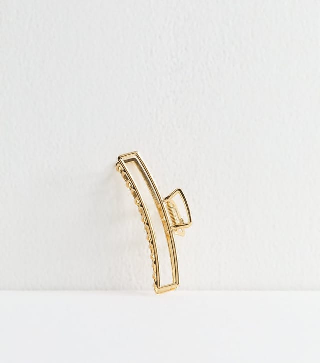 New Look Gold Tone Rectangular Hair Claw Clip New Look - 2