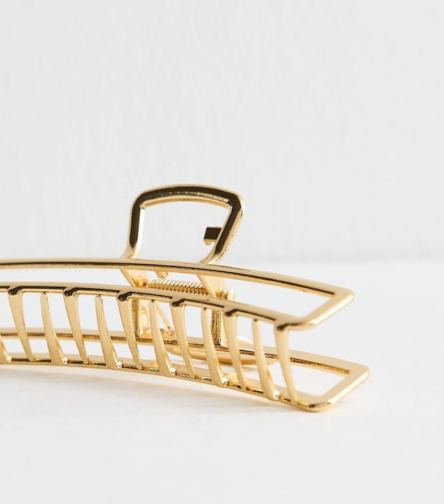 New Look Gold Tone Rectangular Hair Claw Clip New Look - 3