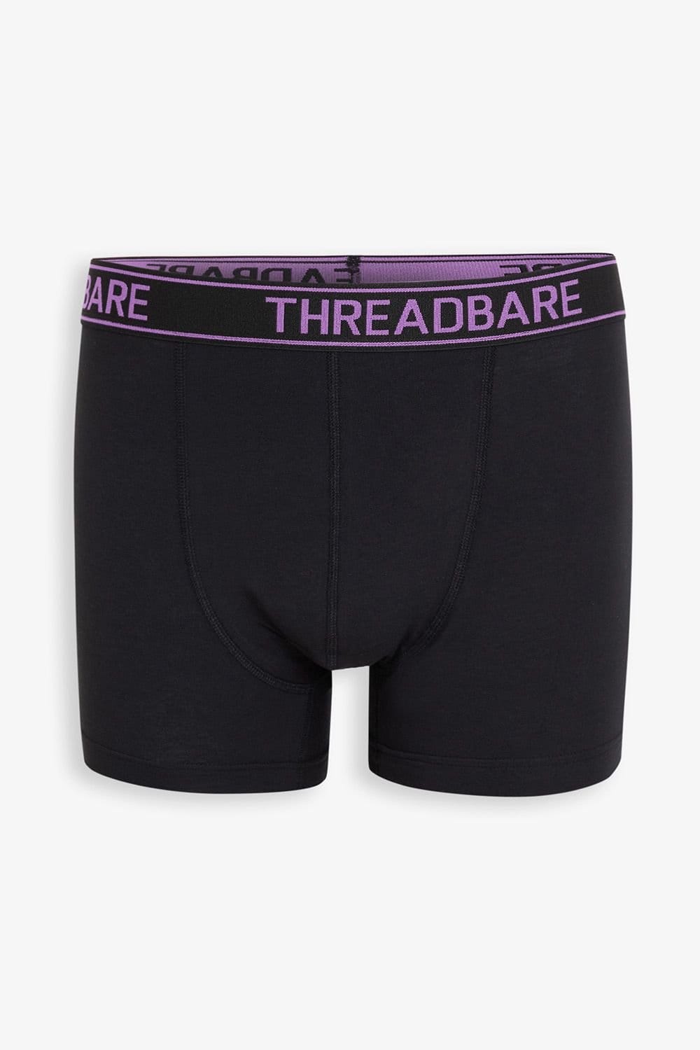 Threadbare Threadbare Men's 3-Pack Hipster Fit Boxer Shorts in Black - 4