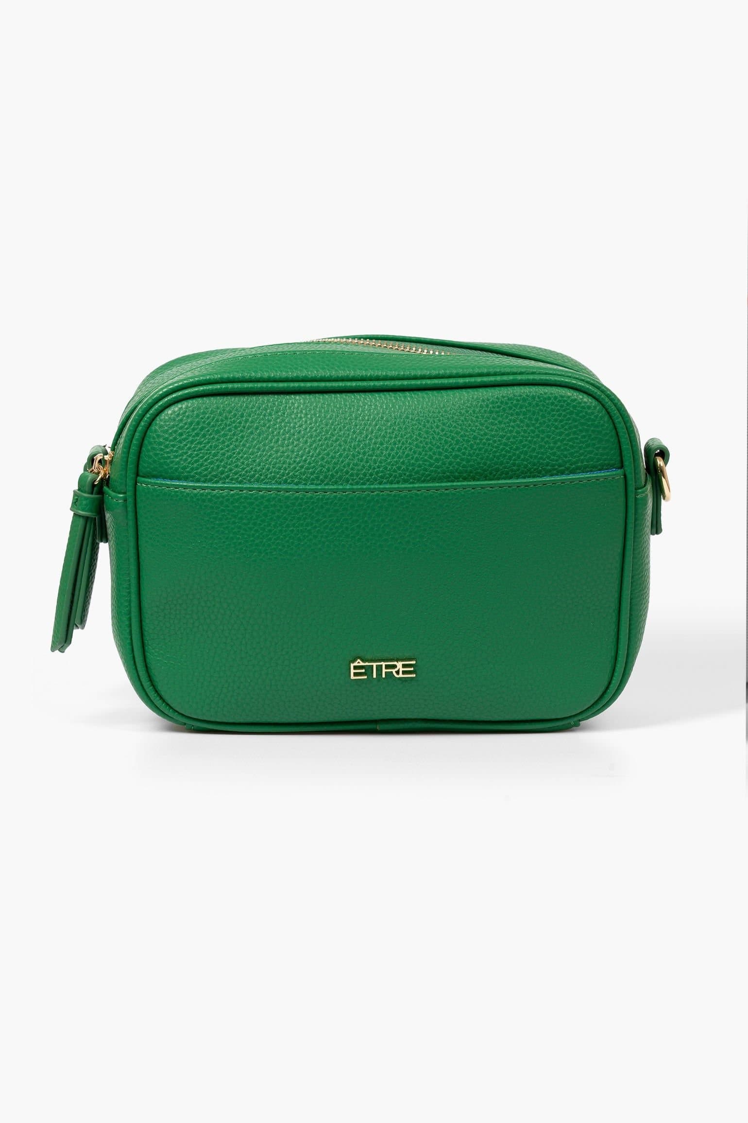 Etre Etre Women's Willa Crossbody Bag - Green, Pebbled Faux Leather