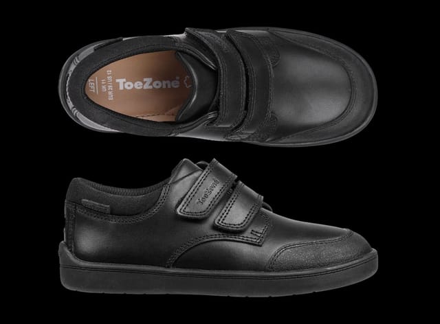 ToeZone ToeZone Men's Black Oliver Smart Ortholite School Shoes - 3