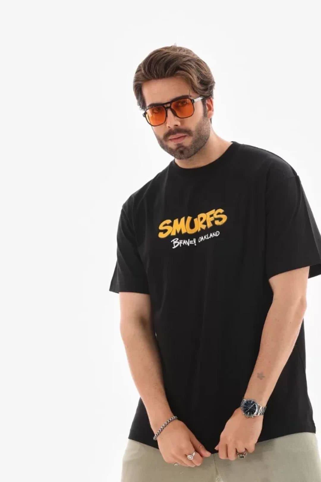 Janes Janes Men's Oversized Crew Neck T-Shirt in Black