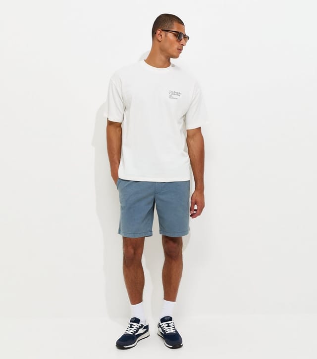 jack & jones Men's Blue Cotton Rich Woven Drawstring Shorts Jack & Jones New Look - 2