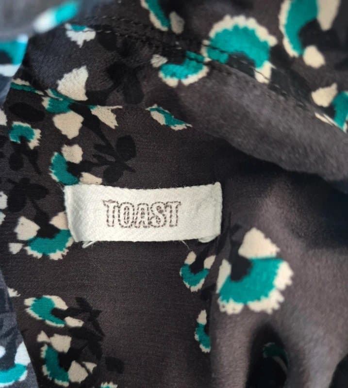 TOAST Toast scattered floral tiered midi shirt dress UK size 6
