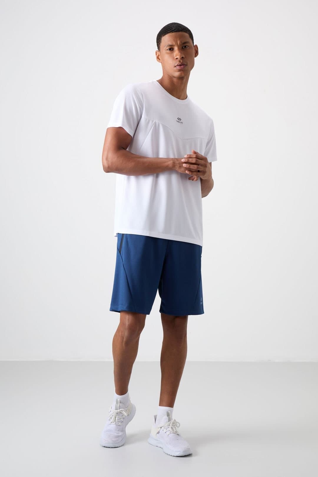 Tommy Life Tommy Life Men's Polyester Knit Sweat Shorts in Navy