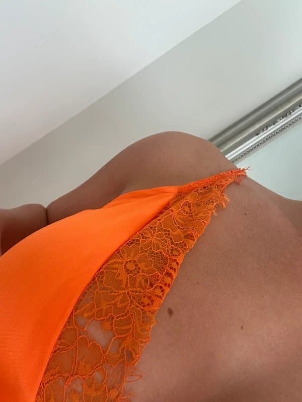 Never Fully Dressed Never Fully Dressed orange satin dress