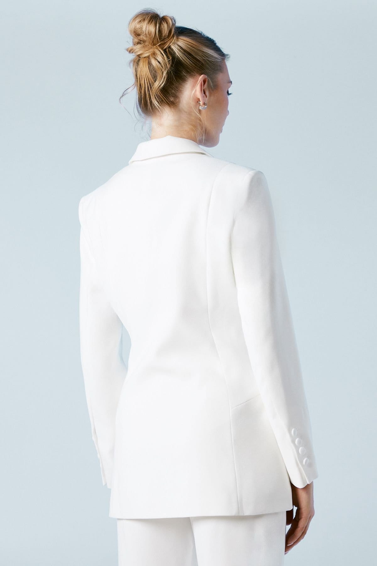 Coast Coast Women's Premium Hourglass Silhouette Double Breasted Bridal Blazer in Ivory - 4