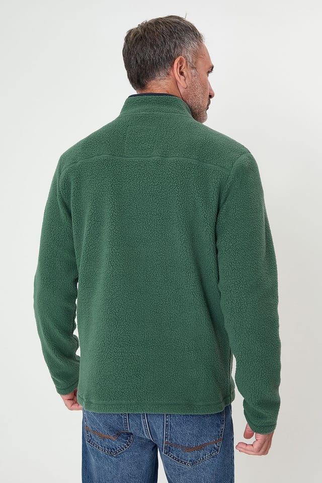 Saltwell Saltwell Men's Borg Half Zip Fleece in Green - 2