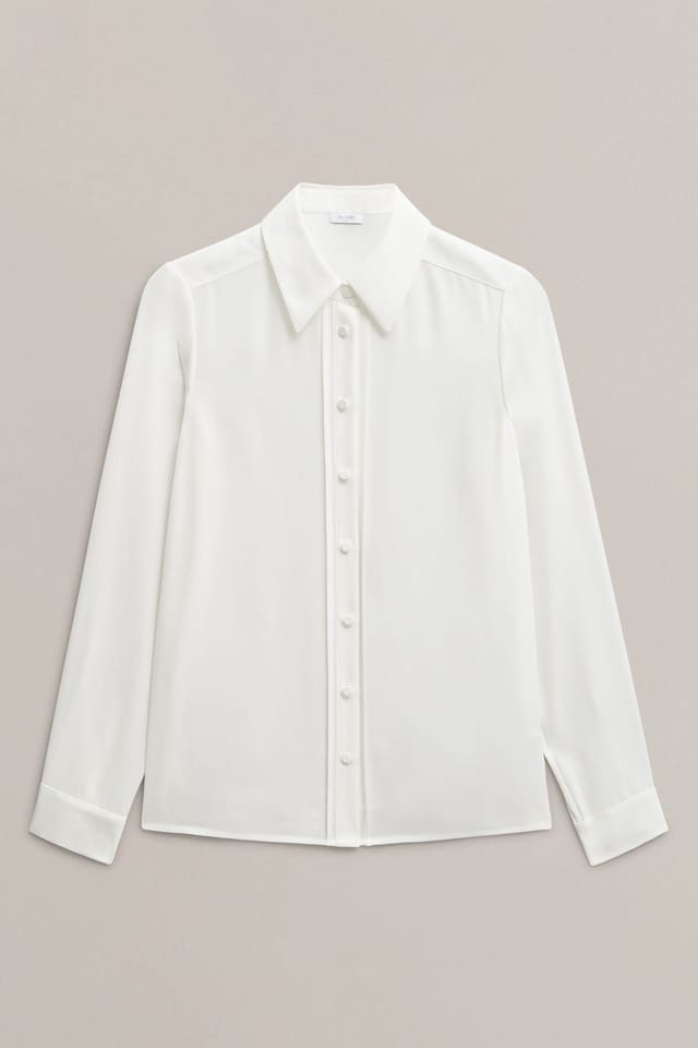 Hobbs London Hobbs London Women's Louisa Long Sleeve Regular Fit Shirt in Natural White - 2