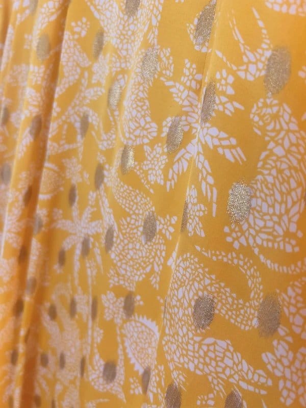 Never Fully Dressed Yellow Ruched V-Neck Dress