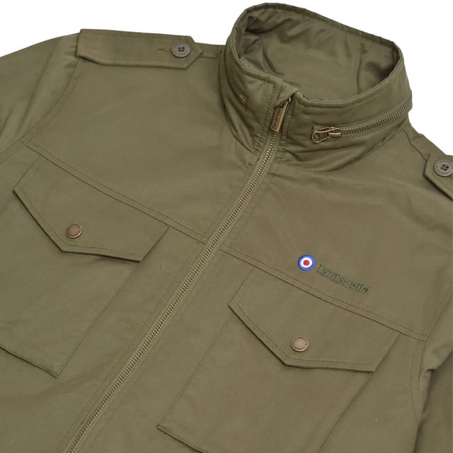 Lambretta Lambretta Men's M-65 Military Jacket in Green - 3