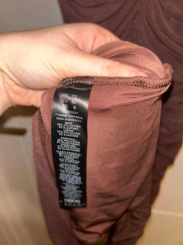 ASOS Design ASOS Design brown ruched off shoulder midi dress