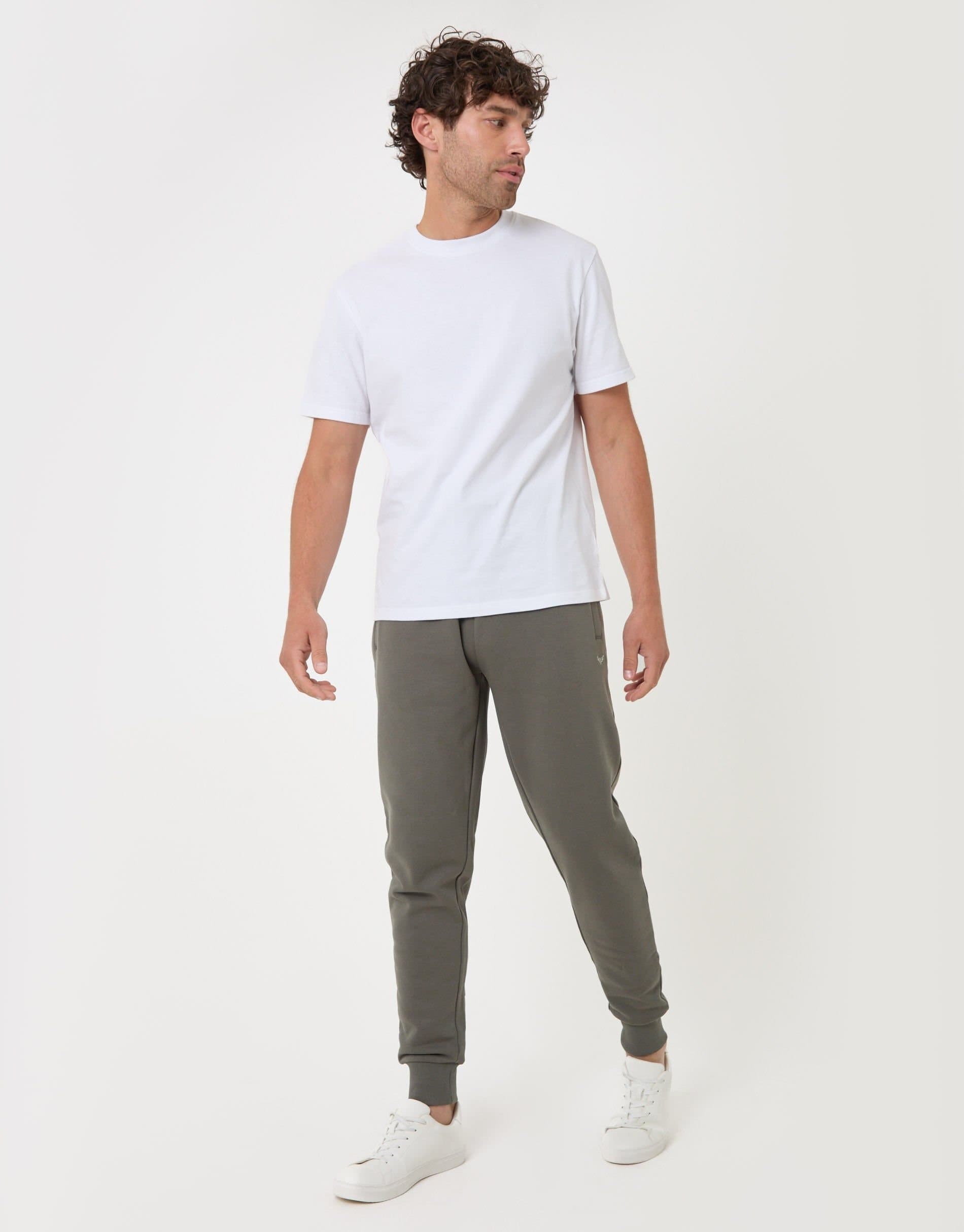Threadbare threadbare Men's Regular Fit Cotton Rich Joggers in Green