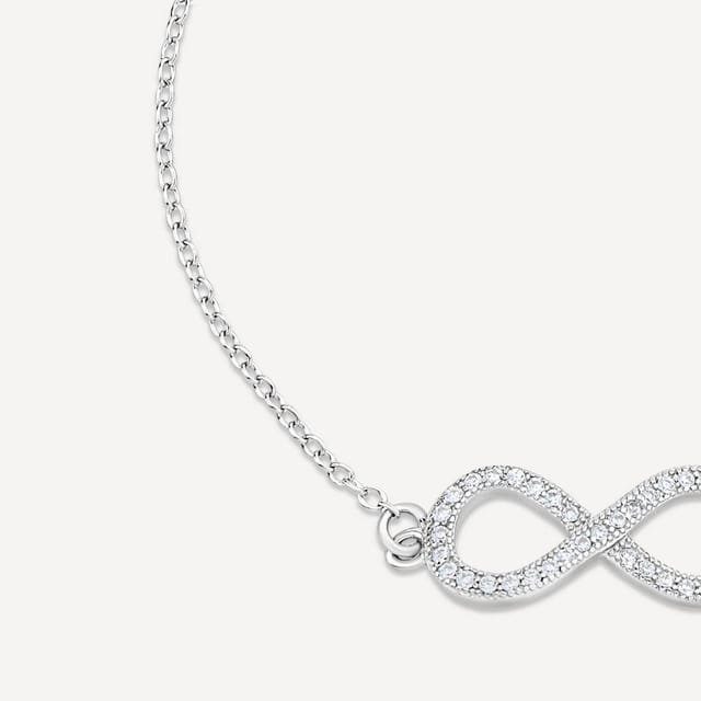 Fraser Hart Fraser Hart Women's Sterling Silver Cubic Zirconia Infinity Chain Bracelet - 2