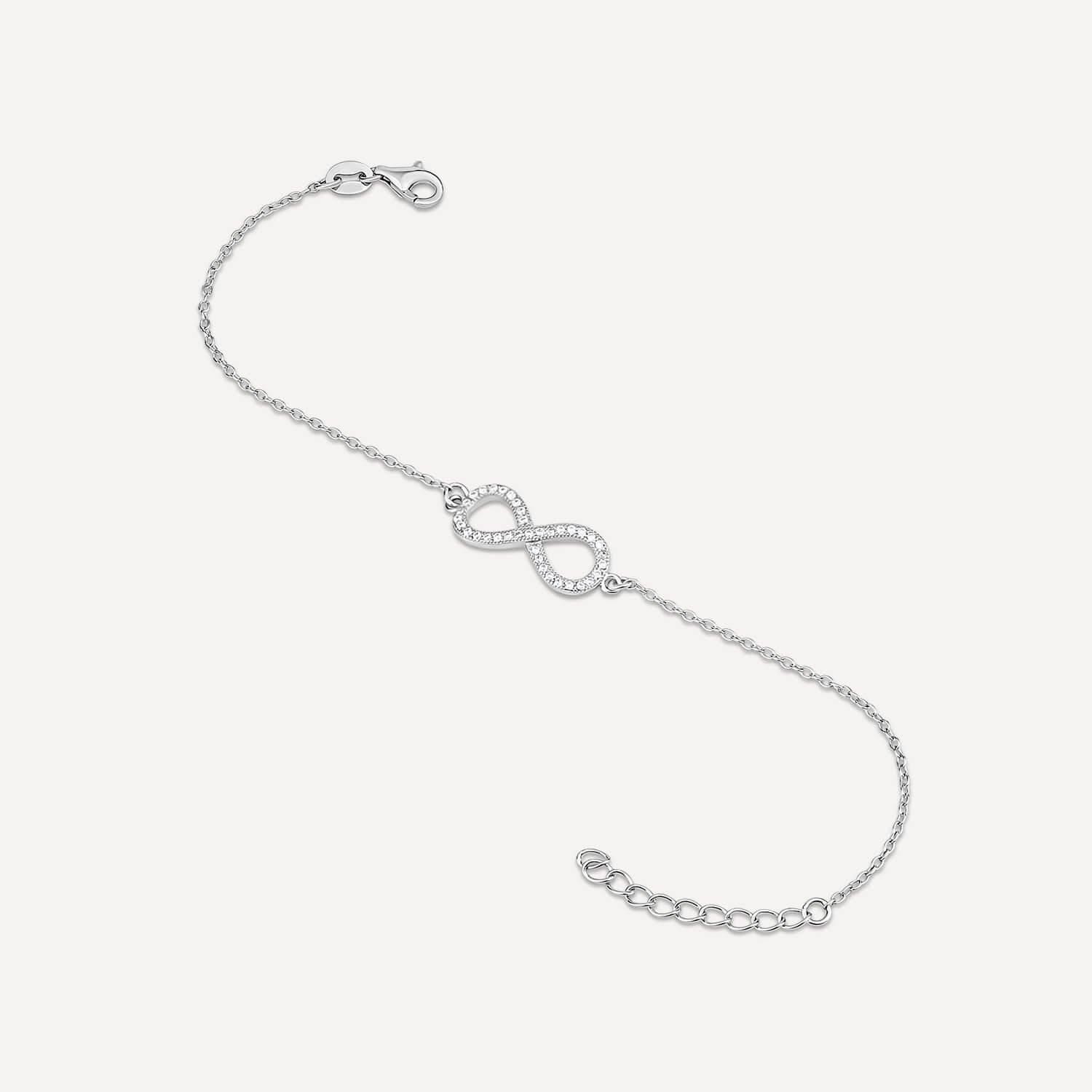 Fraser Hart Fraser Hart Women's Sterling Silver Cubic Zirconia Infinity Chain Bracelet - 4