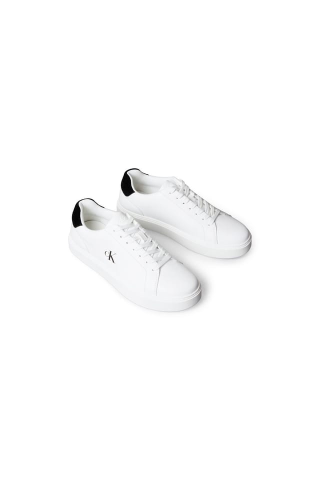 Calvin Klein Calvin Klein Men's Classic Cupsole Laceup Leather Trainer Bright White/Black in White - 2