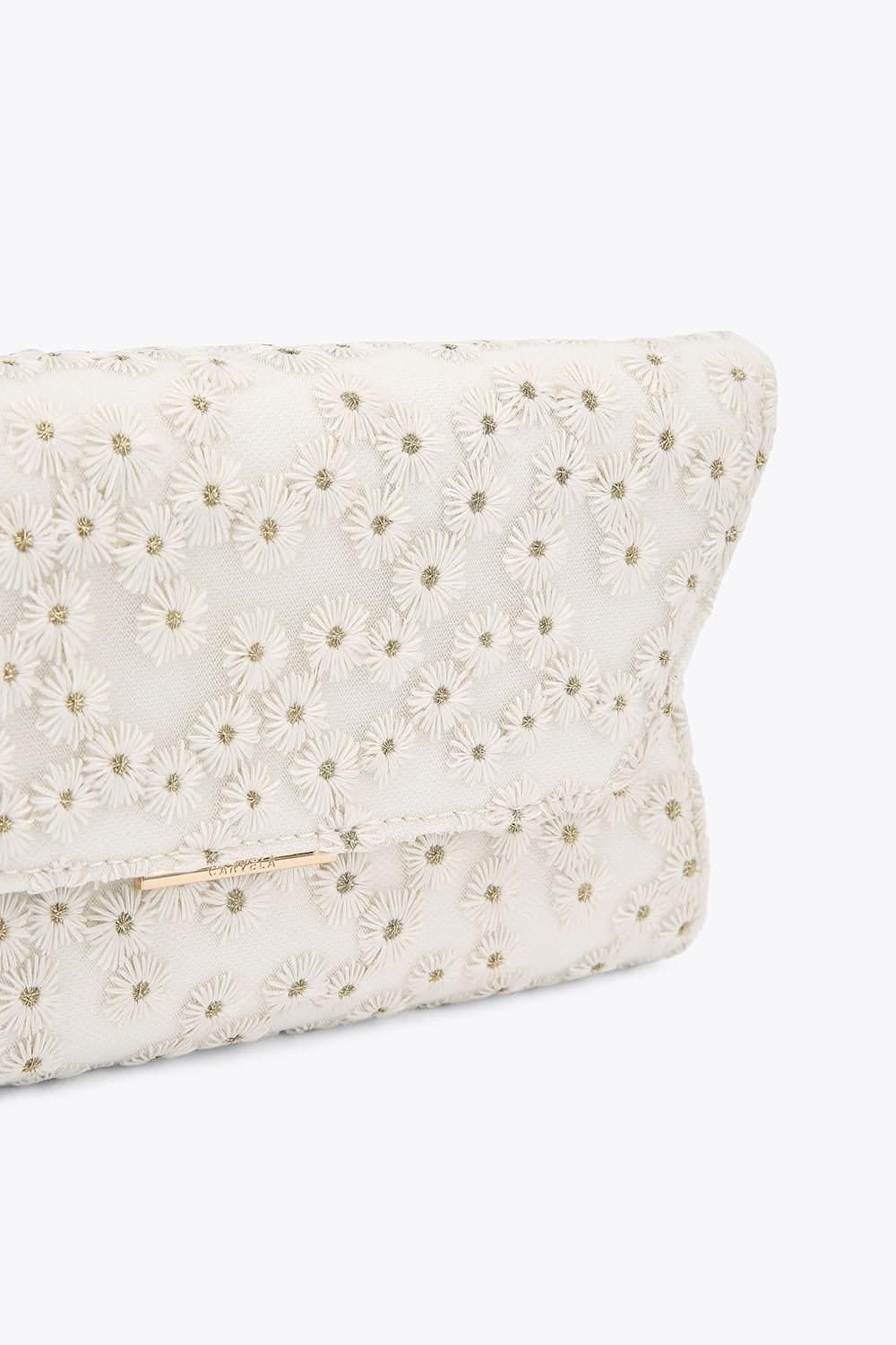 Carvela Carvela Women's 'Spirit Daisy Clutch' Fabric Bag in White - 4