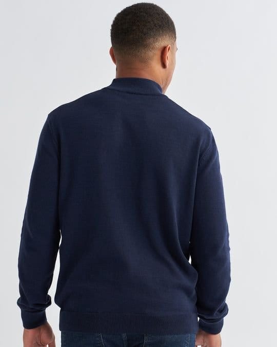 Alse Studio Alse Studio Men's Turtleneck Jumper 100% Cotton Premium Quality in Navy - 3