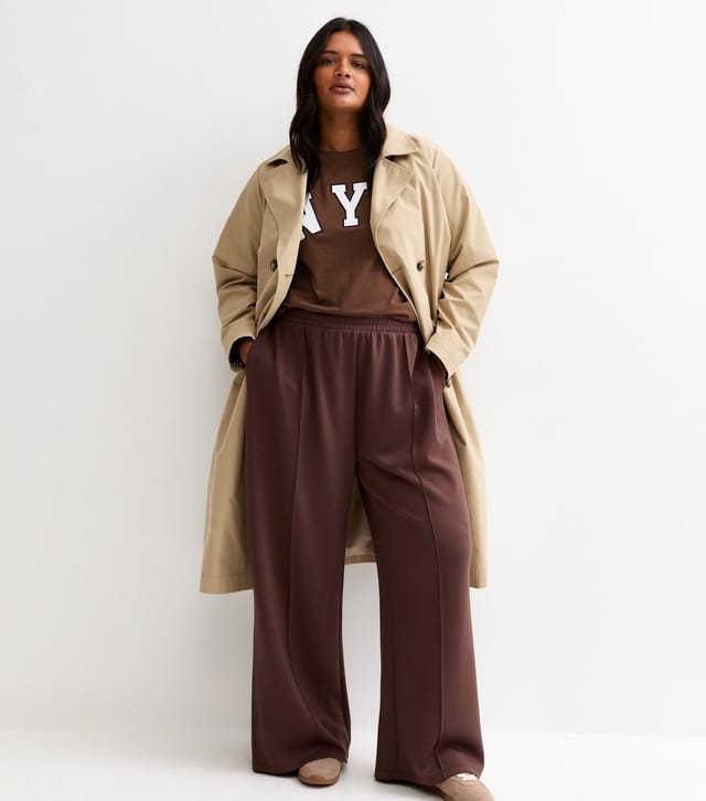 New Look Women's Plus Size Brown NYC Relaxed Tee Curves New Look - 3