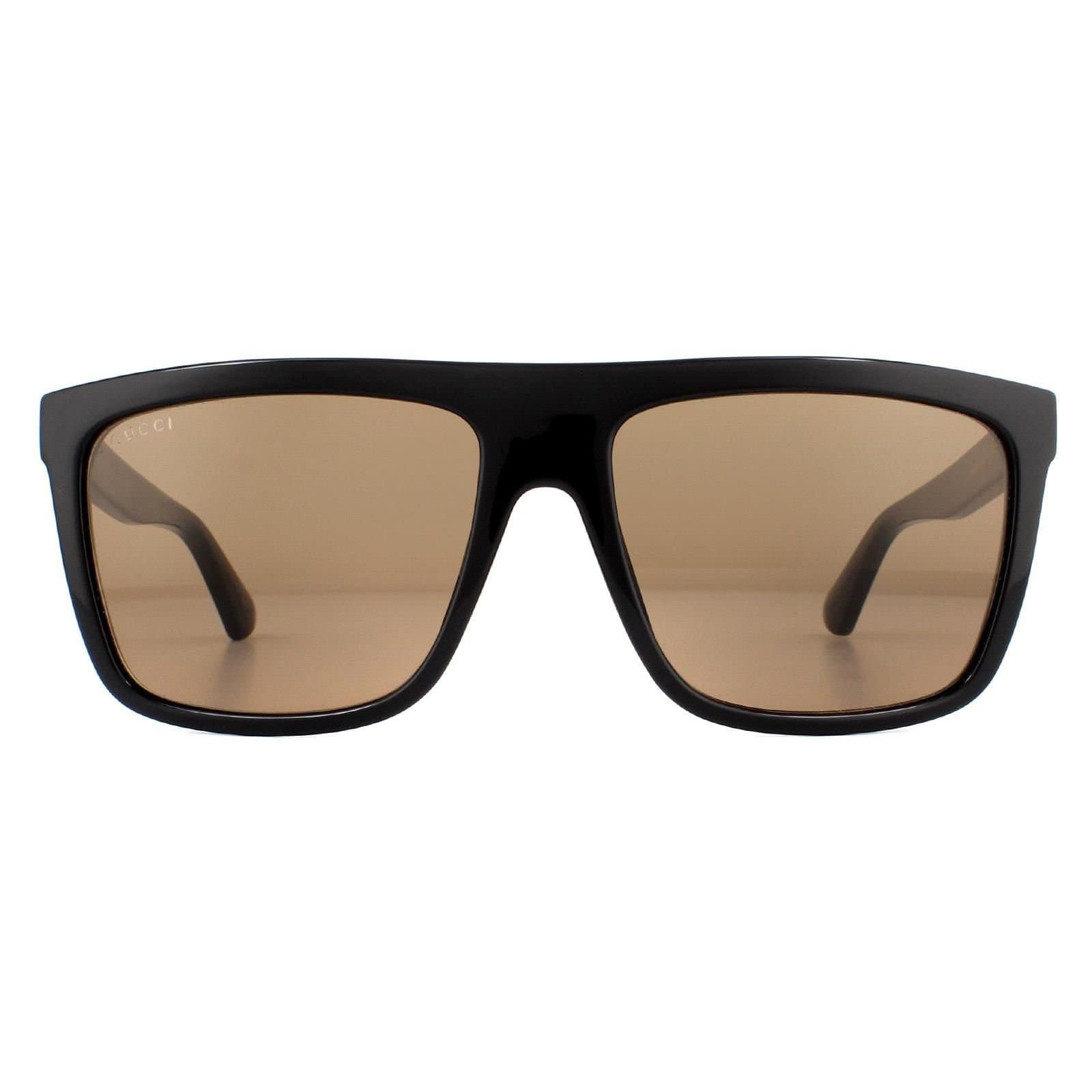 Gucci Gucci Men's Square Black Brown GG0748S Sunglasses