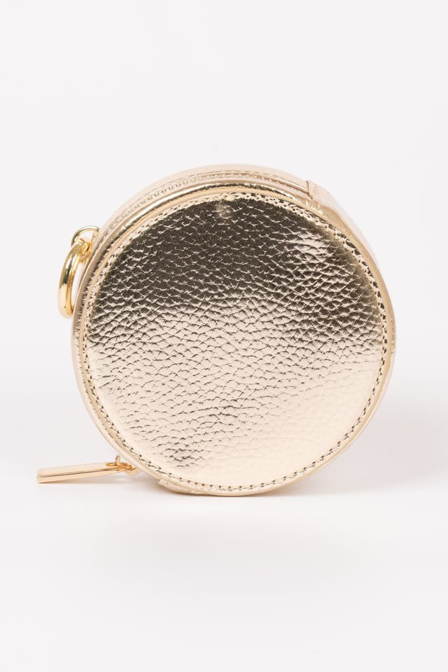 Etre Etre Women's Medium Faux Leather Crossbody Bag & Clip On Coin Purse Set in Gold - 3