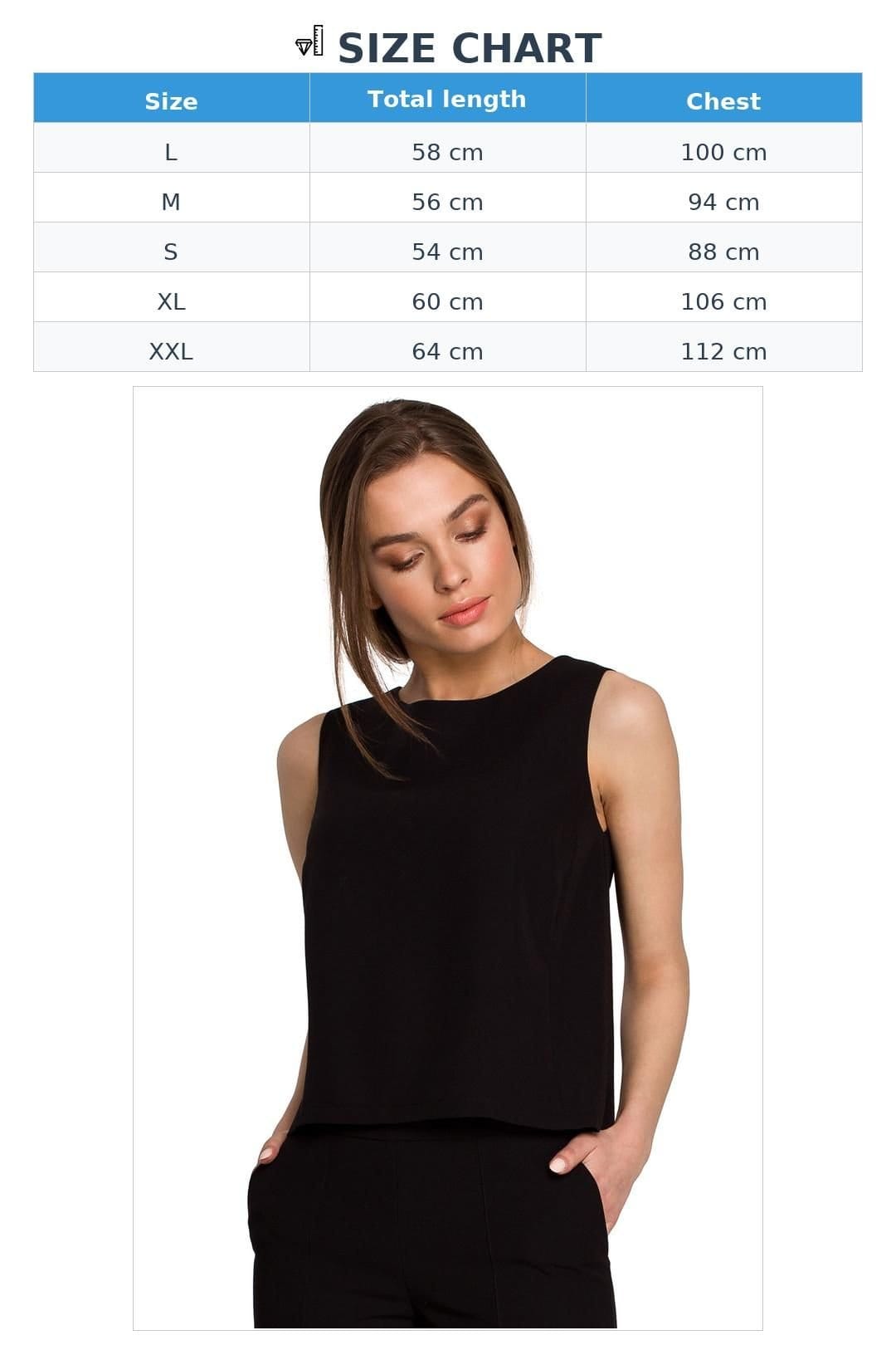Love Lace Love Lace Women's Trapeze Sleeveless Blouse With Back Zip in Black - 4