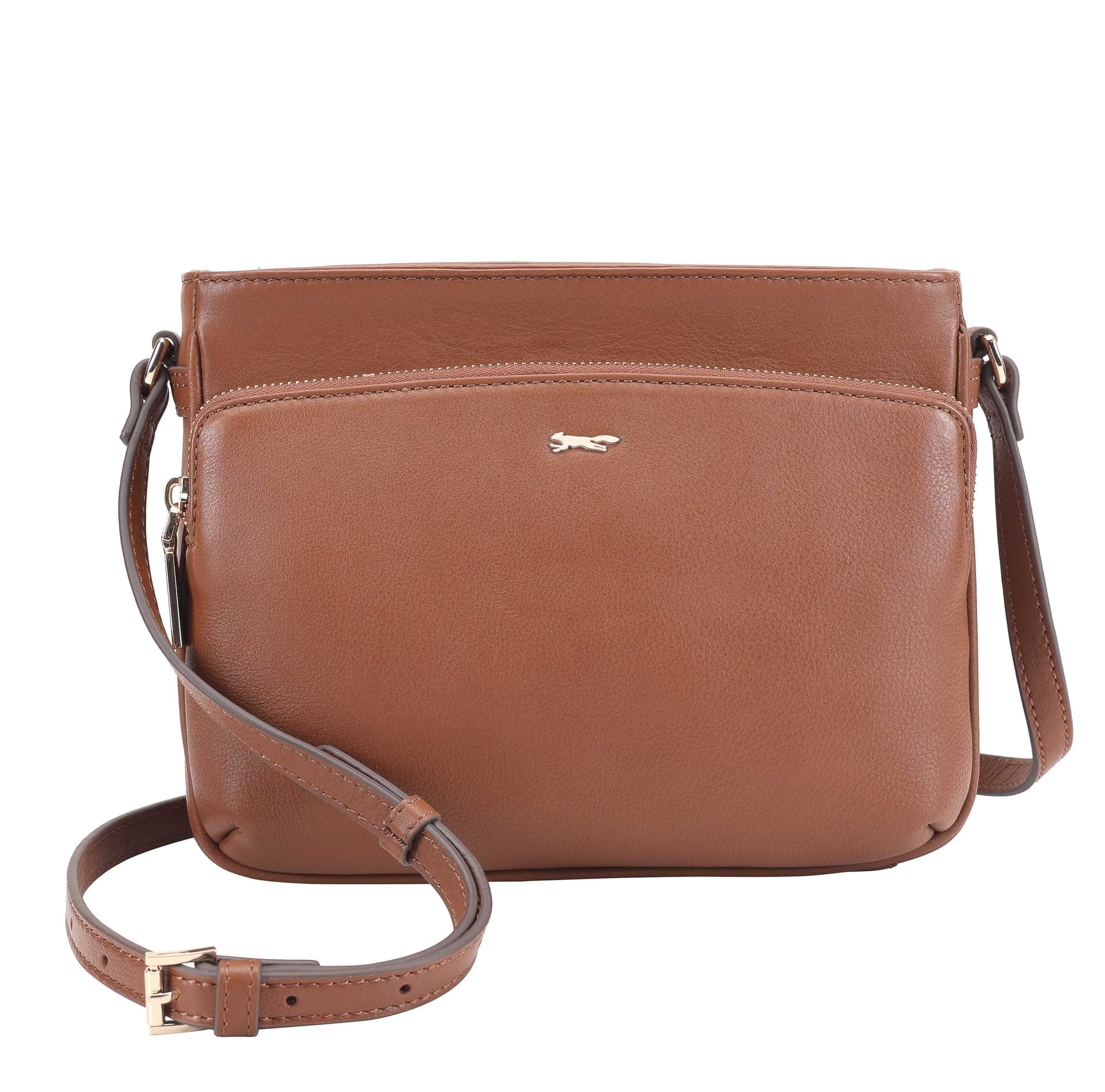 Paul Costelloe Paul Costelloe Women's Loudias Leather Cross Body Bag in Tan