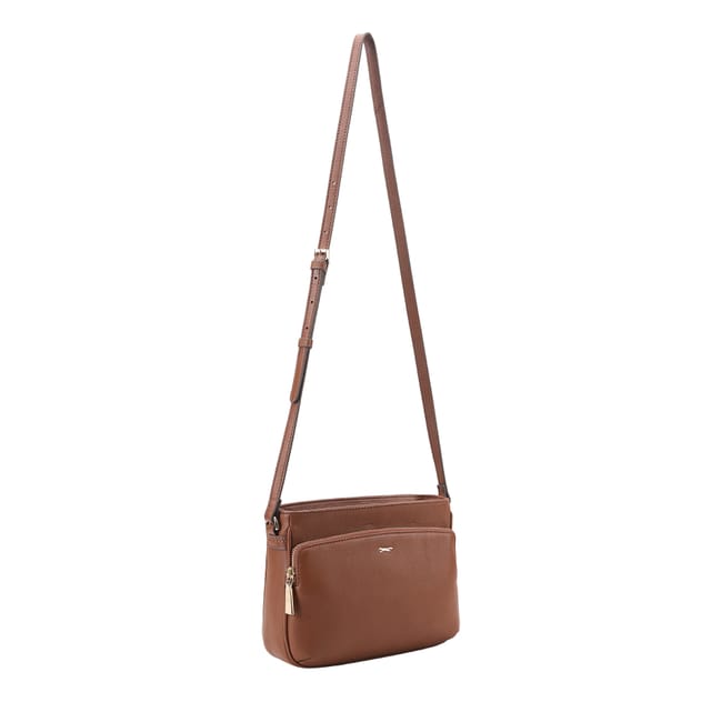 Paul Costelloe Paul Costelloe Women's Loudias Leather Cross Body Bag in Tan - 3